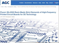AGC宣布推出满足5G高频印刷电路板要求的氟树脂产品